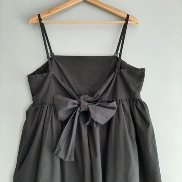 ASOS Empire Waist Ruffle Mini Dress Back Bow Tie Sz 10 - Picture 6 of 9